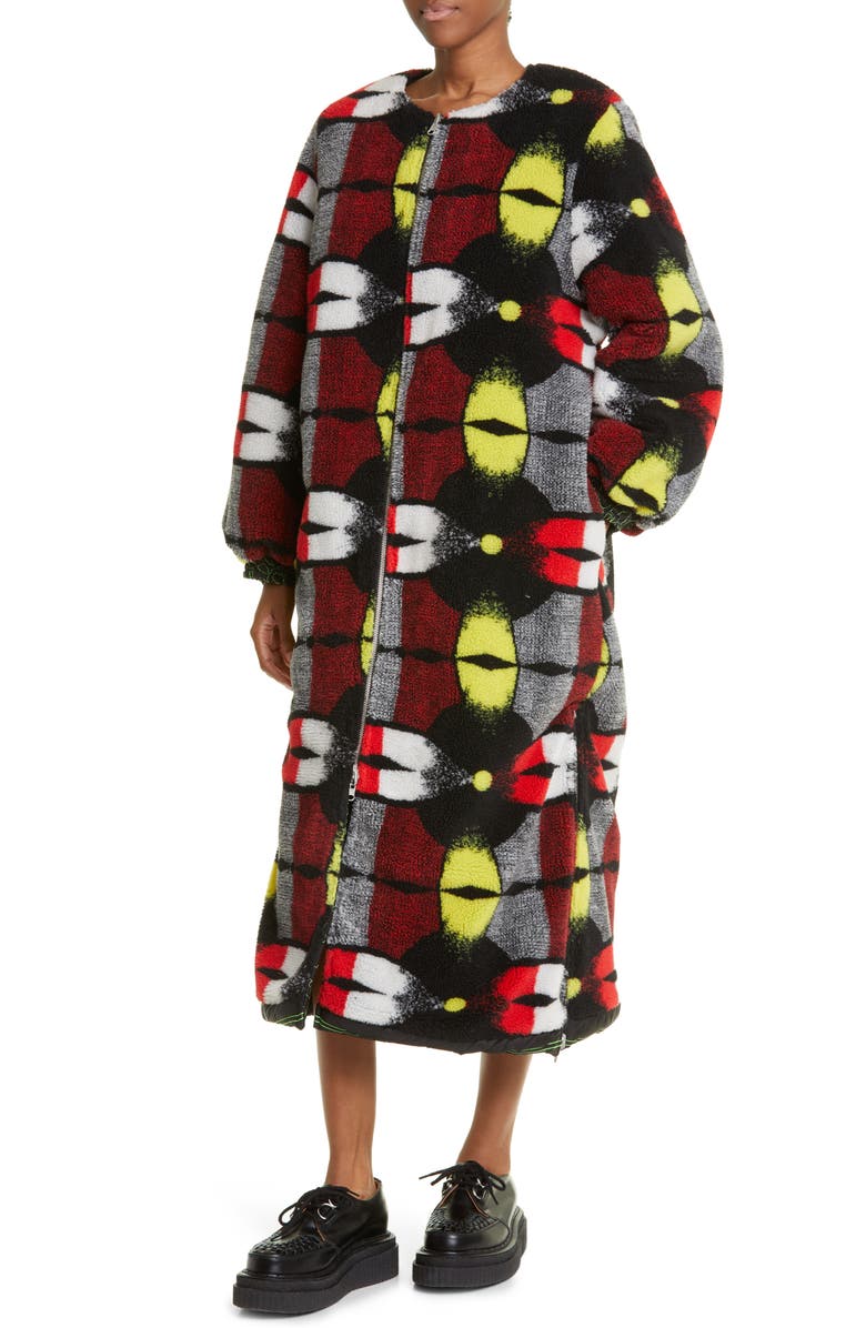 Chopova Lowena Floral Quilted Reversible Puffer Coat, Alternate, color,