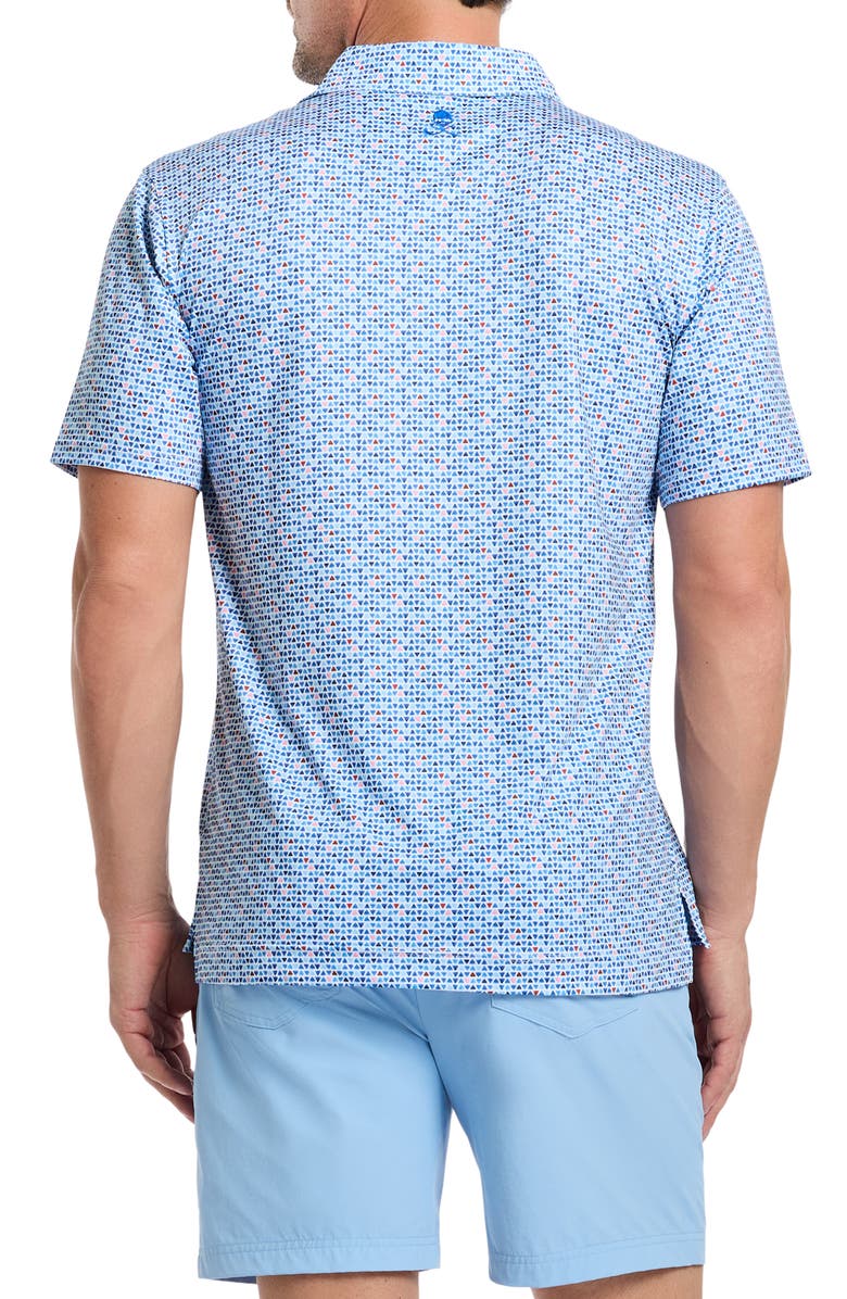 Robert Graham Galan Geo Print Knit Performance Polo, Alternate, color, 