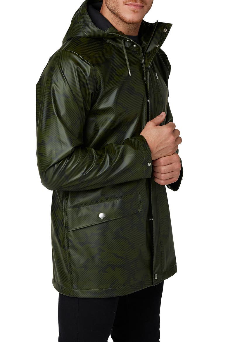 Moss Waterproof Raincoat, Alternate, color, FOREST CAMO