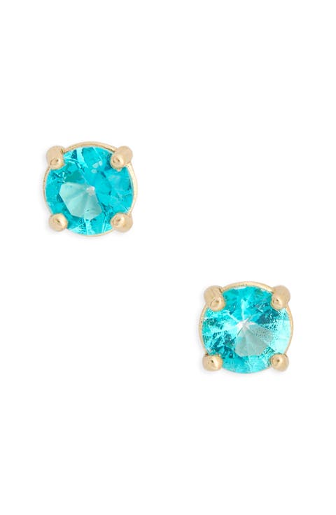 BLC 14K Gold Semiprecious Stone Stud Earrings