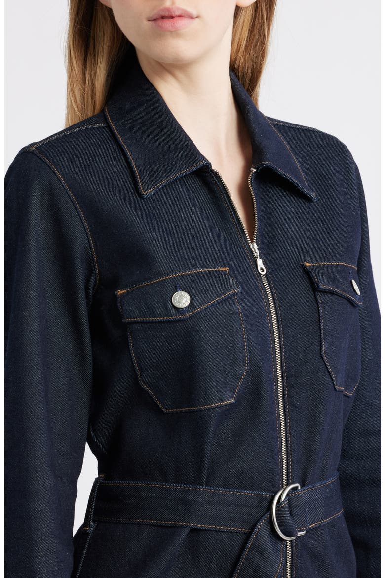 Jefferson Belted Long Sleeve Utility Mini Shirtdress, Alternate, color, MIDNIGHT BLUE