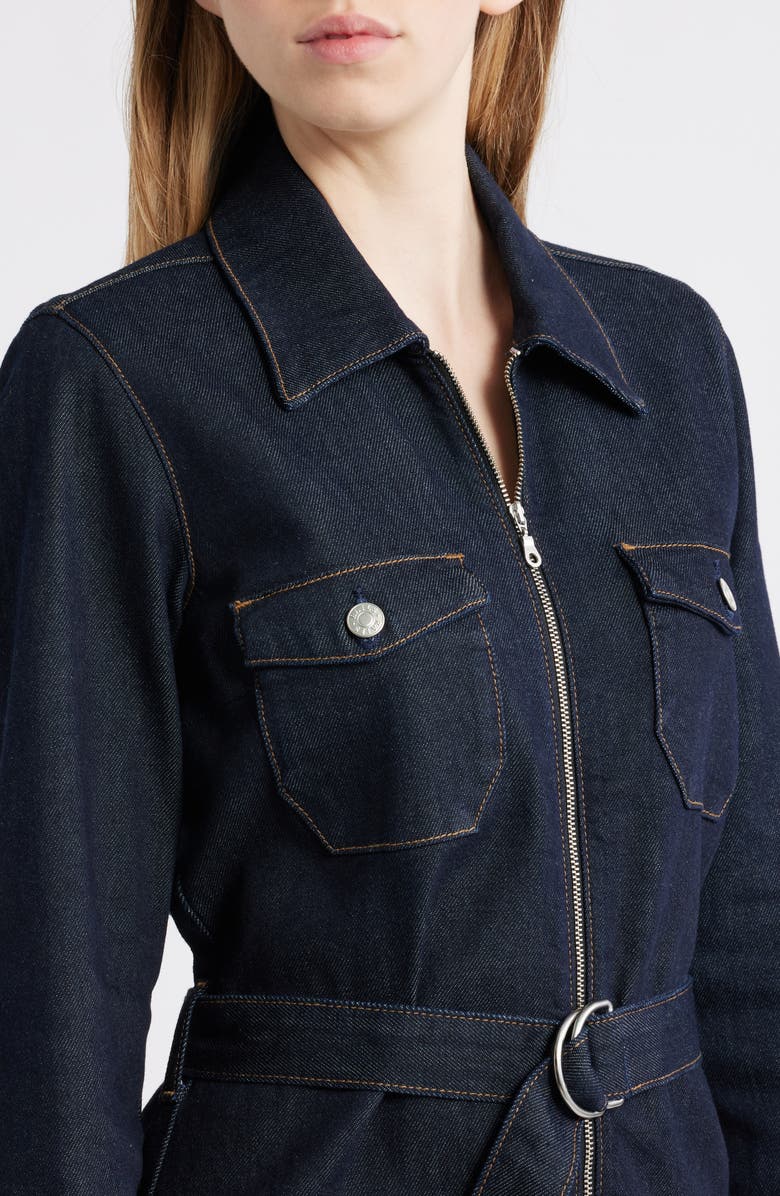 Rails Jefferson Belted Long Sleeve Utility Mini Shirtdress, Alternate, color, Midnight Blue