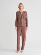 Misook Tailored Tonal Striped Knit Jacket