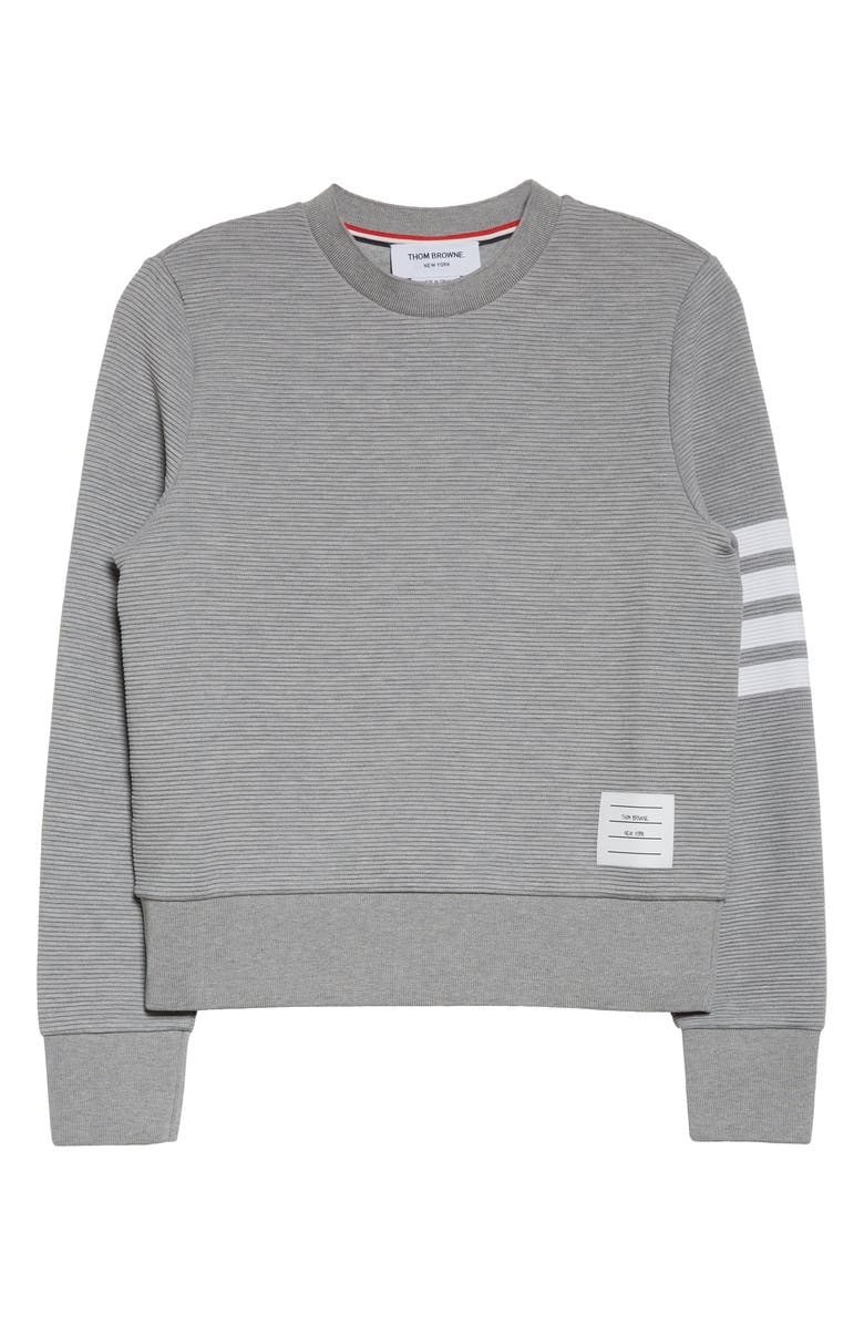 Thom Browne 4-Bar Crewneck Sweatshirt, Main, color, 