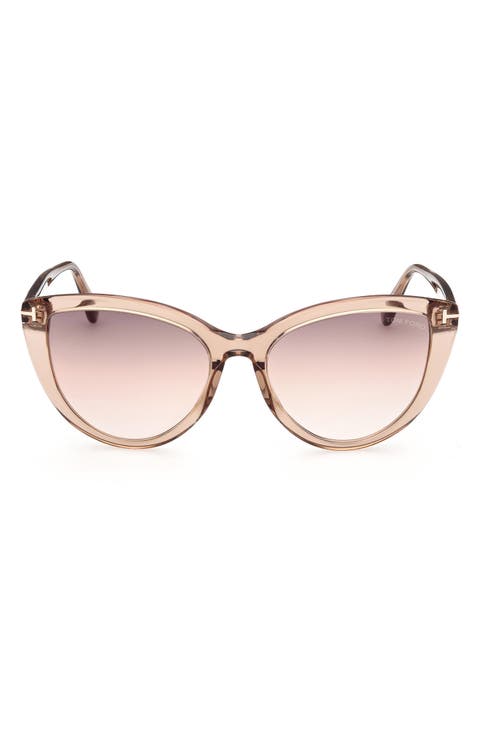 Isabella-02 56mm Gradient Cat Eye Sunglasses