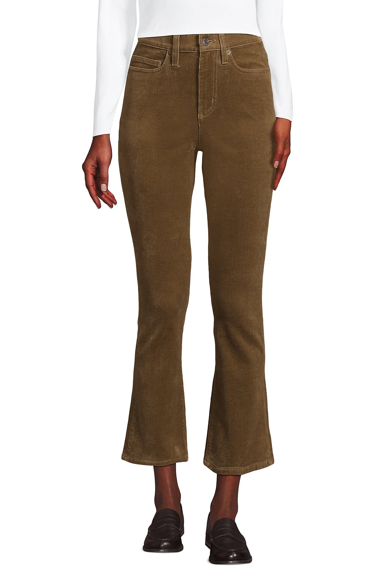 High Rise Corduroy Kick Crop Pants - image 3