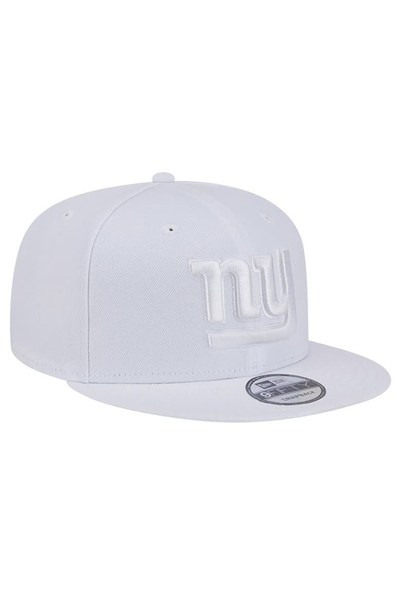 Men's New Era New York Giants Main White on White 9FIFTY Snapback Hat, Alternate, color, White