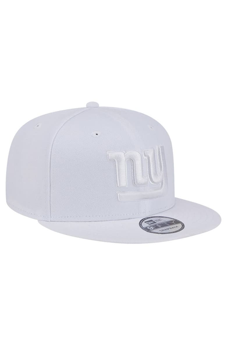 New Era Men's New Era New York Giants Main White on White 9FIFTY Snapback Hat, Alternate, color, 