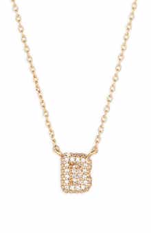 Pavé Crystal Initial Necklace