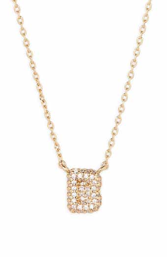 Pavé Crystal Initial Necklace