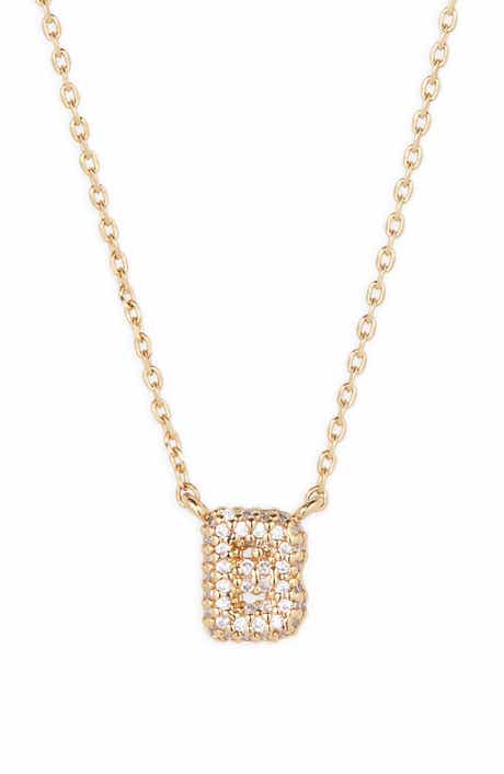 Pavé Crystal Initial Necklace