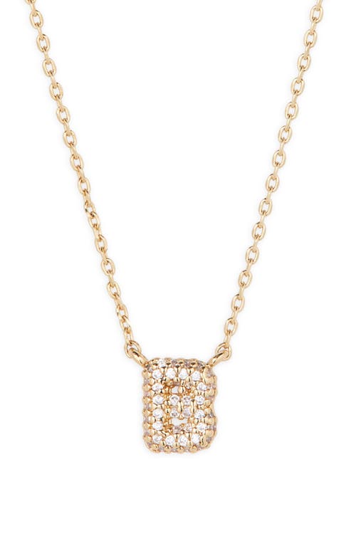 Bp. Pavé Crystal Initial Necklace In Gold