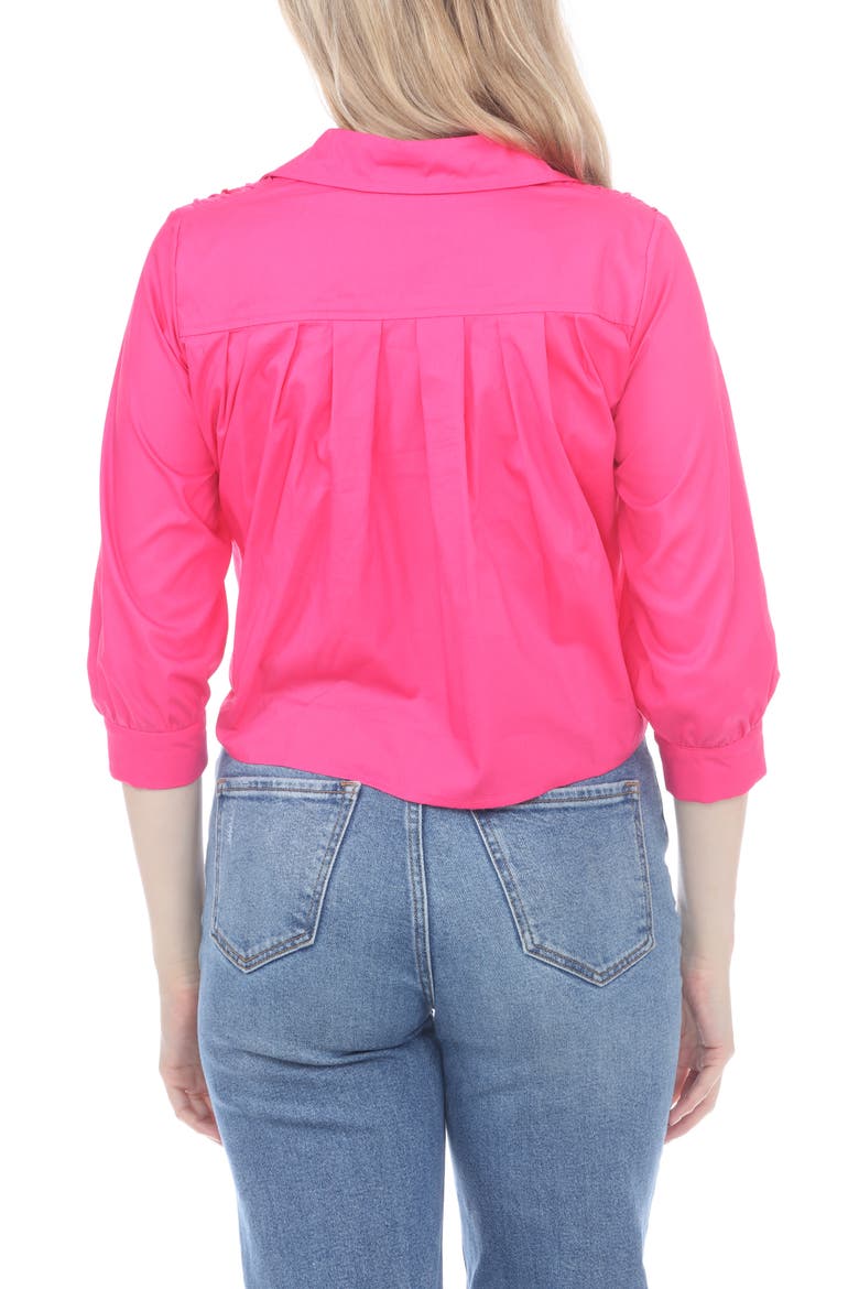 Smocked Babydoll Top, Alternate, color, FUCHSIA
