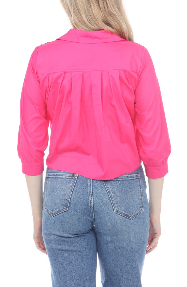 RAIN AND ROSE Smocked Babydoll Top, Alternate, color, Fuchsia