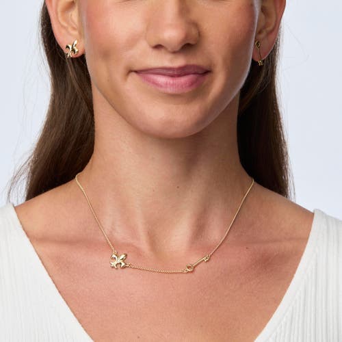 Lele Sadoughi Kappa Kappa Gamma Charm Necklace In Gold