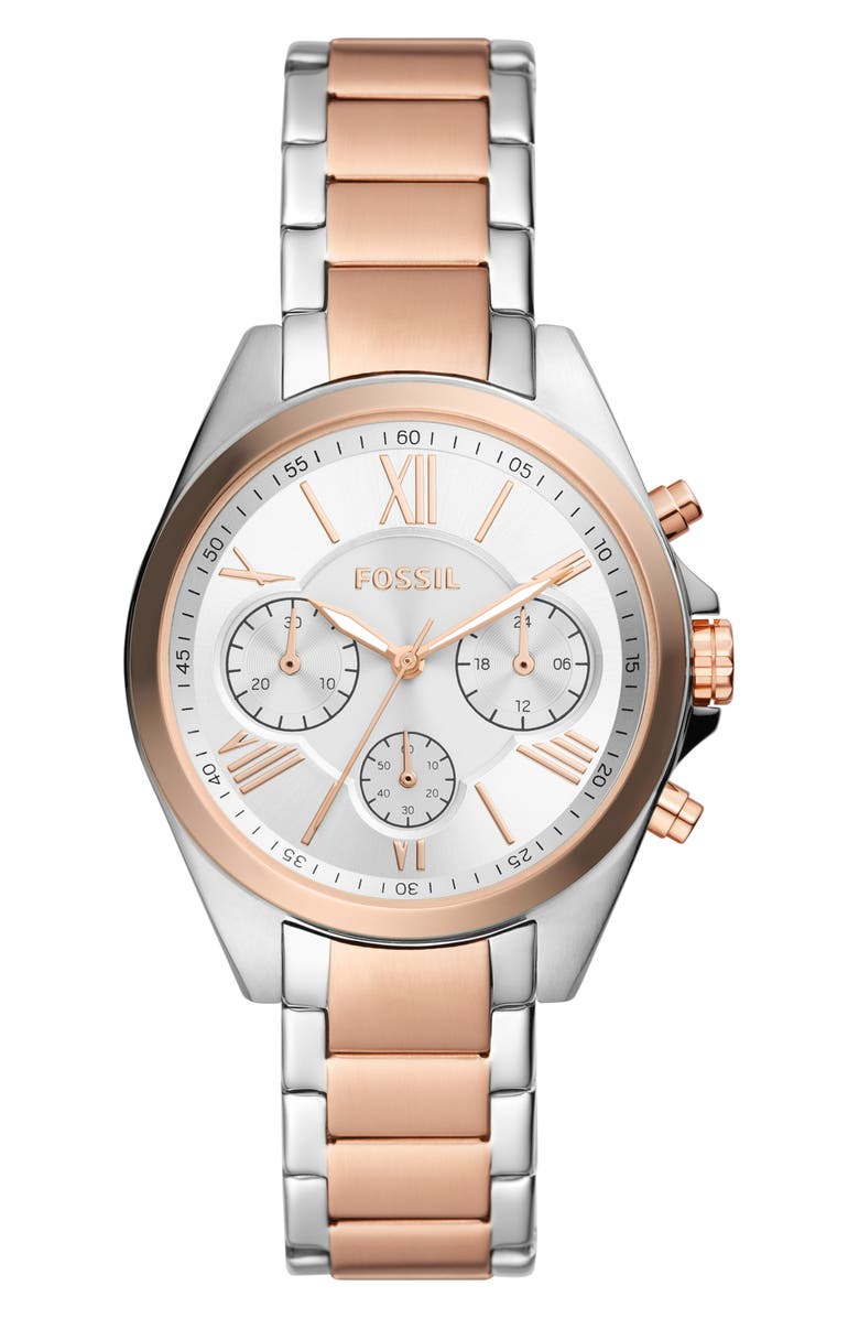 Fossil Modern Courier Chronograph Two-Tone Bracelet Watch, 36mm, Main, color,