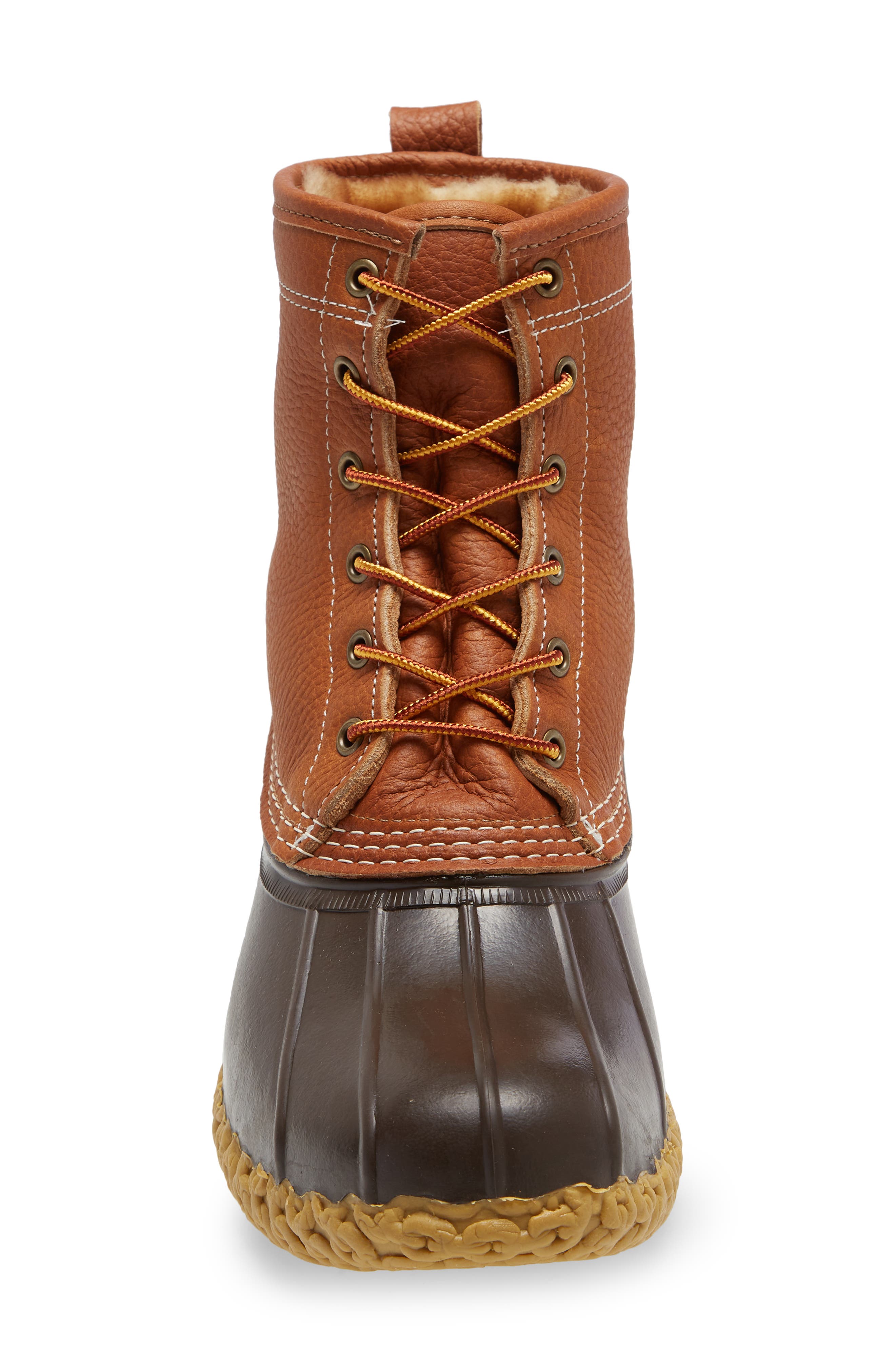 L.L.Bean Genuine Shearling & Leather Bean Boot, Alternate, color, 