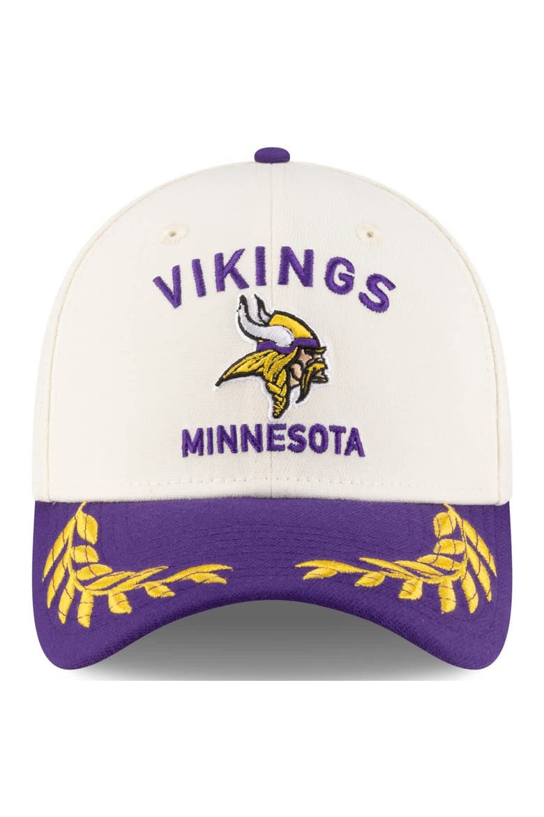 Men's New Era  Cream/Purple Minnesota Vikings 2025 NFL Draft 39THIRTY Flex Hat, Alternate, color, Cream