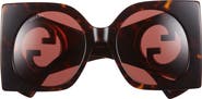 Gucci 55mm Square Sunglasses