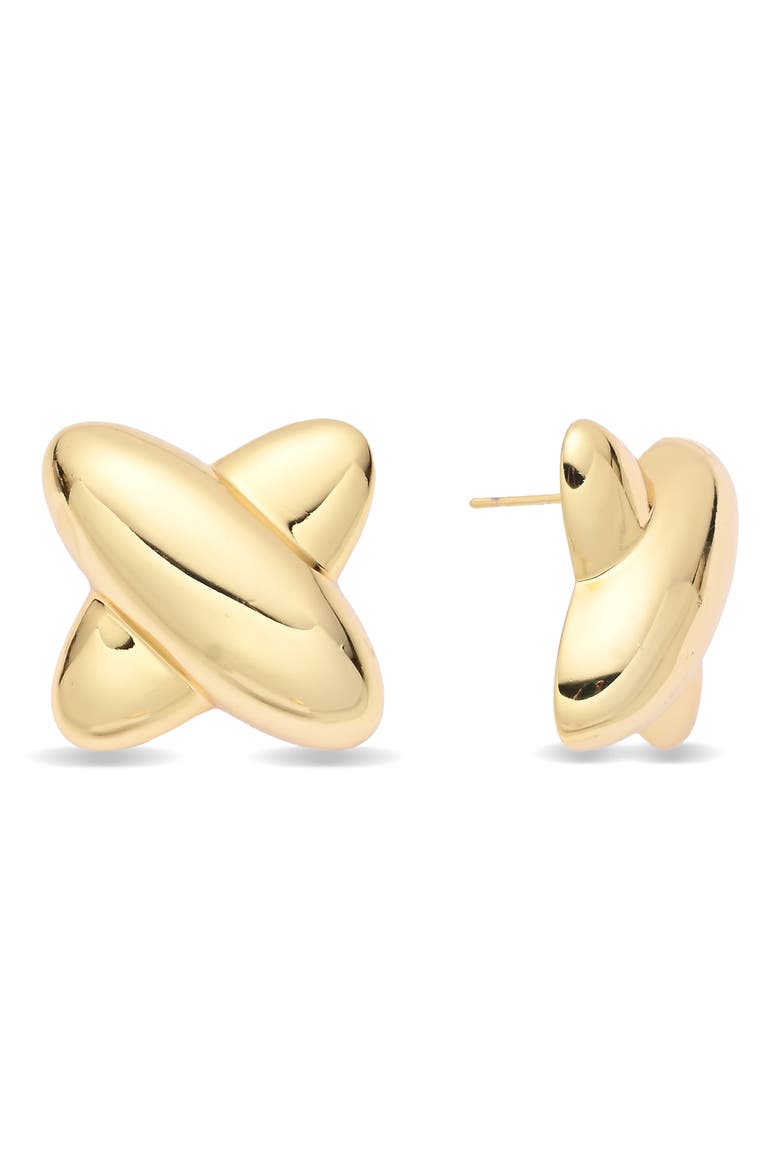 Marcella Stud Earrings, Main, color, GOLD