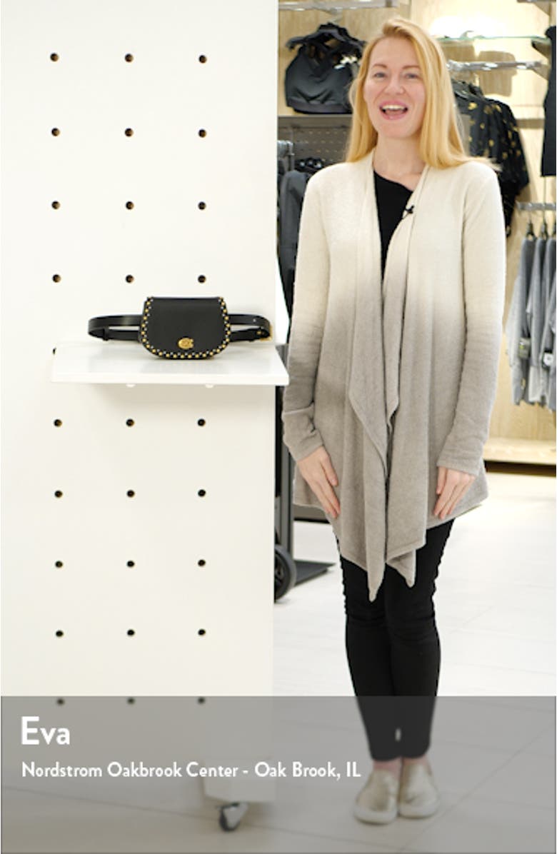 Scallop Rivets Calfskin Leather Belt Bag, sales video thumbnail