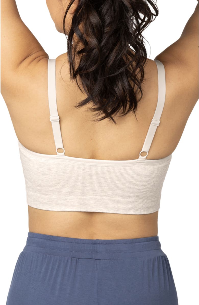Kindred Bravely Sublime Hands-Free Pumping Lounge & Sleep Bra- Fits sizes 30B - 46D, Alternate, color, Oatmeal Heather