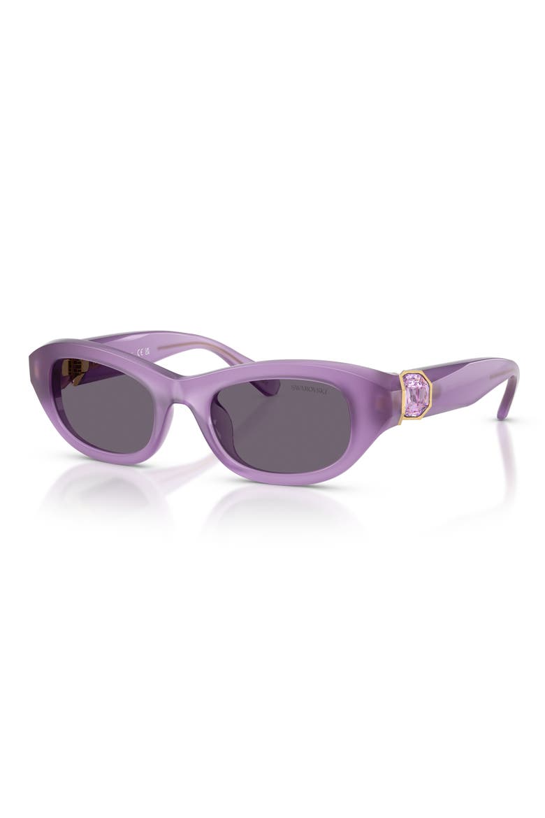 50mm Small Pillow Sunglasses, Alternate, color, MILKY LILAC / VIOLET