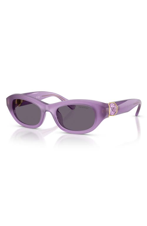 Swarovski Sk6036u Rectangle Plastic Sunglasses In Purple