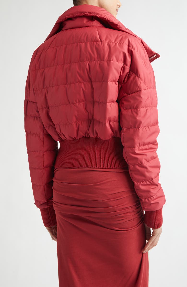 Moncler x Rick Owens Crop Down Puffer Jacket, Alternate, color, Red