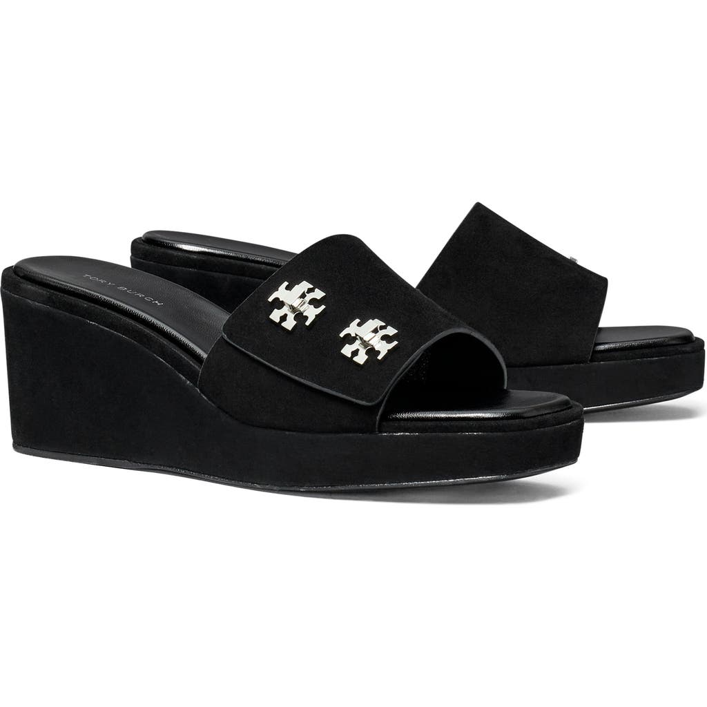 Tory Burch T-lock Wedge Sandal In Animal Print