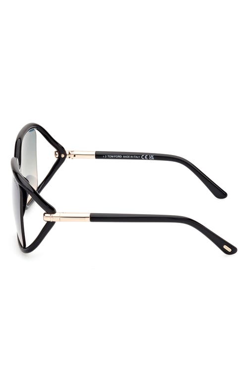 Tom Ford Solange-02 60mm Butterfly Sunglasses In Black