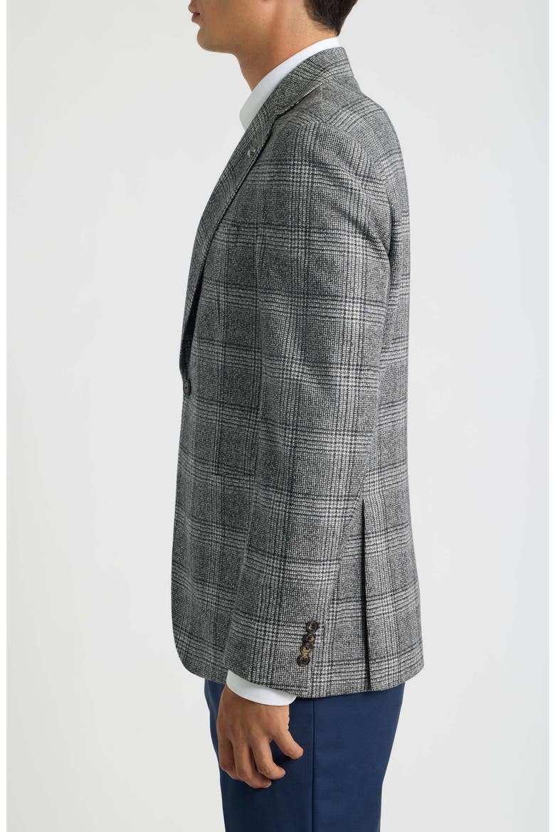 Myles Plaid Wool Sportcoat, Alternate, color, BLACK AND WHITE