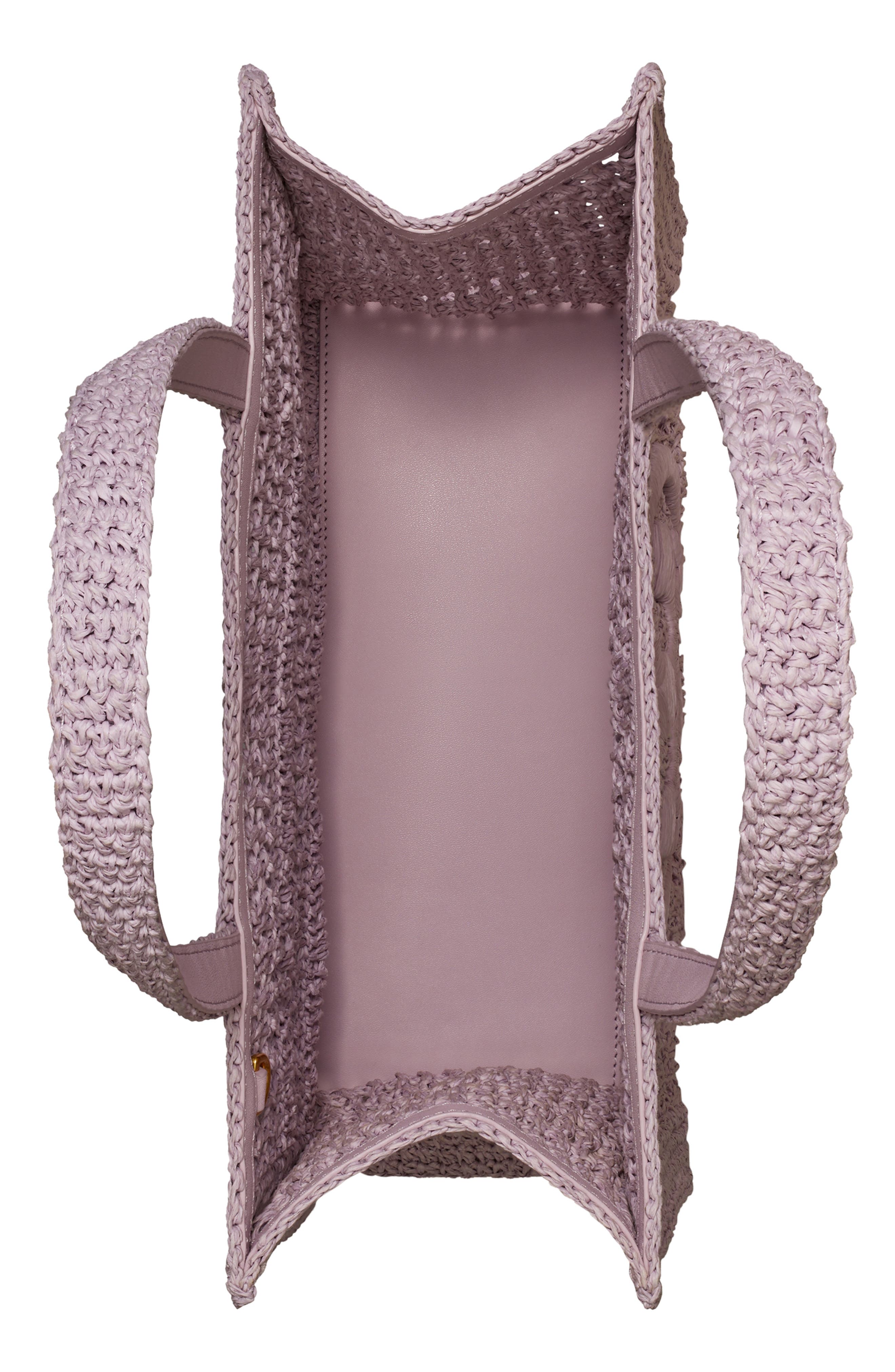 Ella Small Hand Crochet Tote, Alternate, color, PALE PURPLE