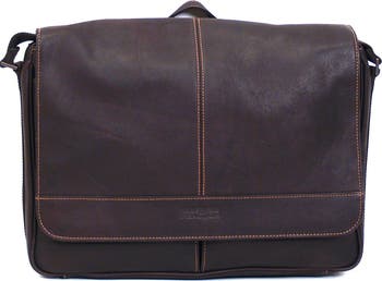 Colombian Leather Crossbody Laptop Case & Tablet Messenger Bag