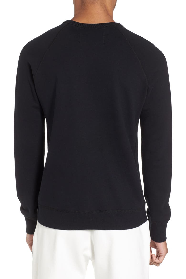 Varsity Logo Sweatshirt, Alternate, color, BLACK/ WHITE