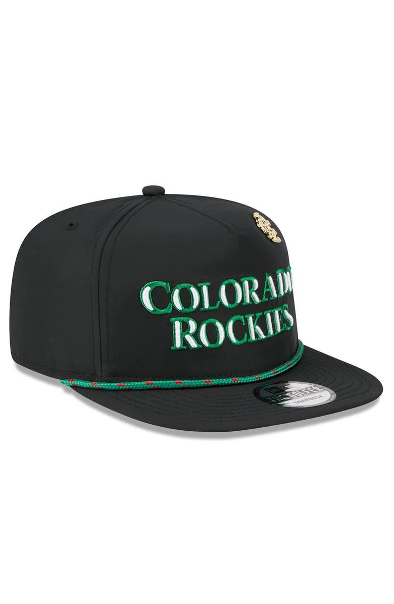 New Era Men's New Era  Black Colorado Rockies 2025 Big League Chew Golfer Snapback Hat, Alternate, color, Black