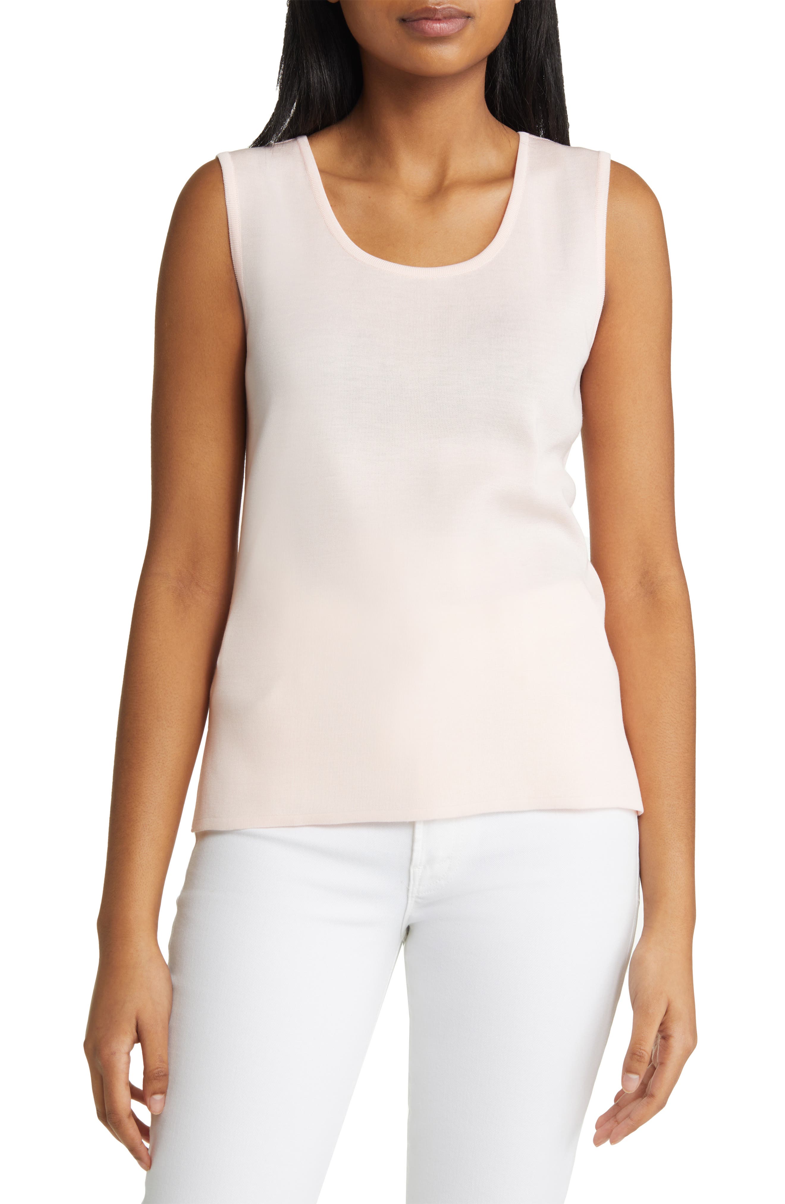 Ming Wang Scoop Neck Sweater Tank