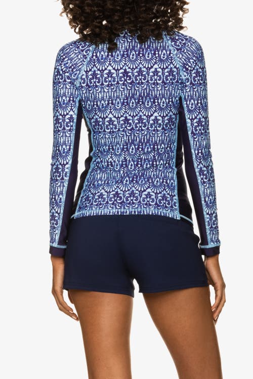 Helen Jon Island Rash Guard Upf 50+ In Blue
