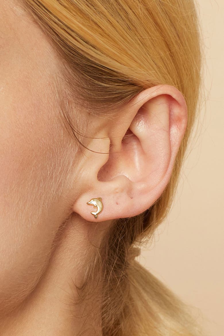14K Yellow Gold Make a Splash Studs, Alternate, color, Yellow Gold