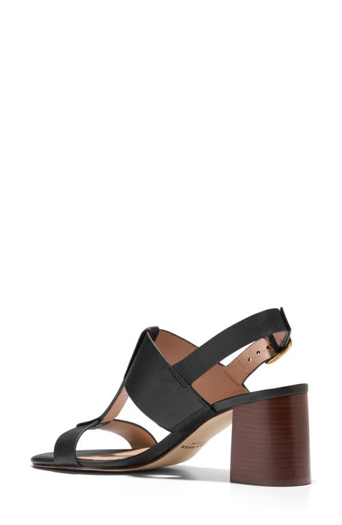Cole Haan Josie T-strap Sandal In Black Leather