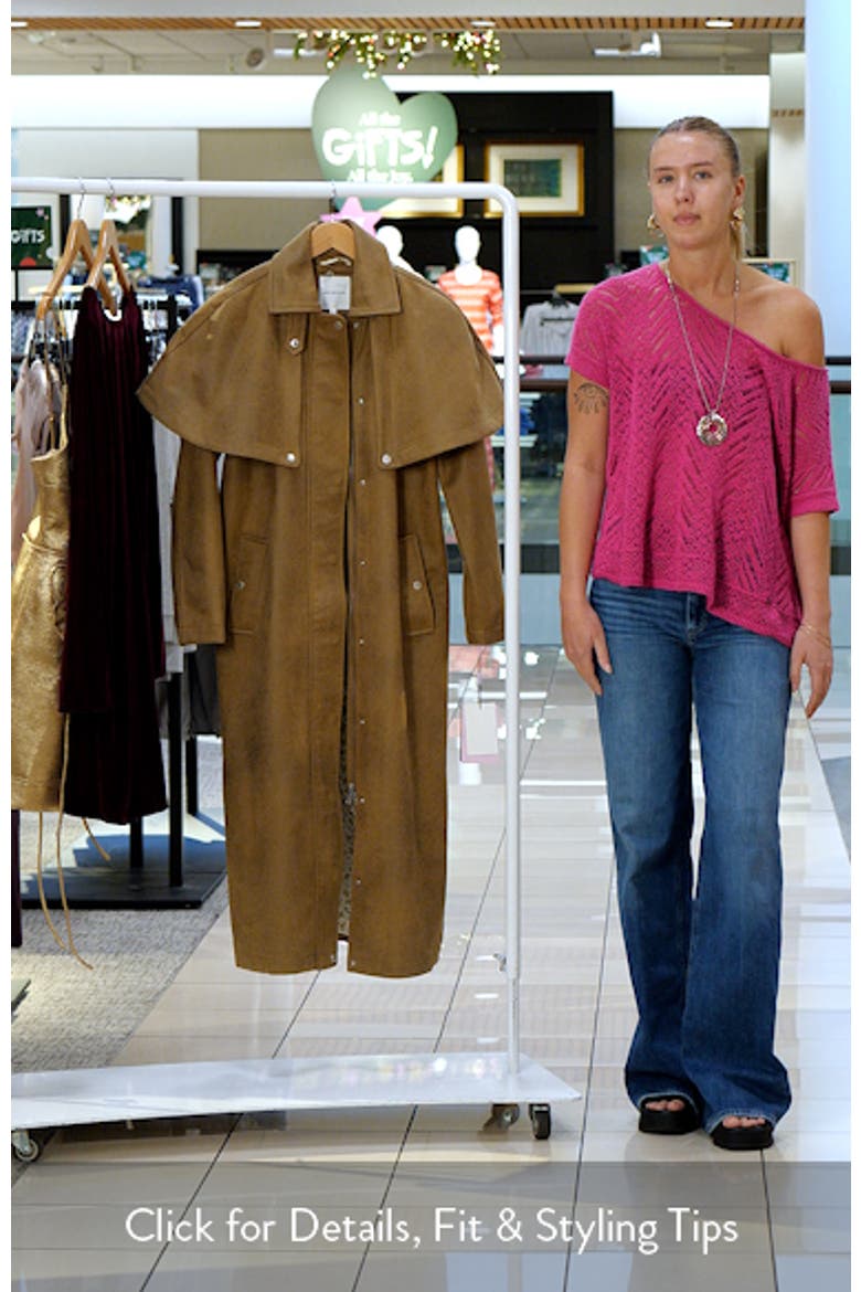 Faux Suede Cape Trench Coat video