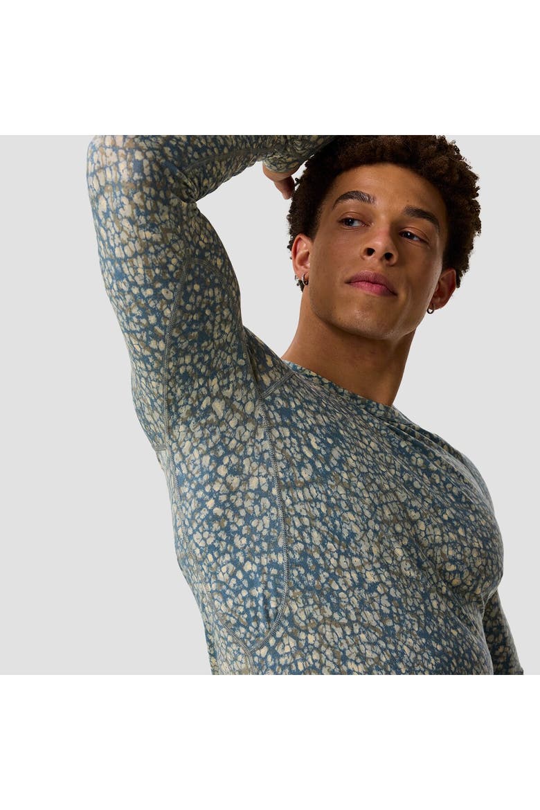 Cedars Rws Merino Lt-Wt Baselayer Crew Top - Men's, Alternate, color, Goat Gray Bonneville Print