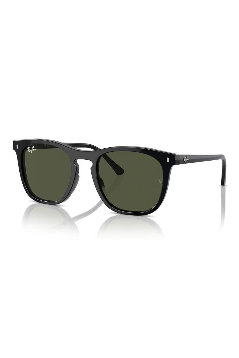 53mm Square Sunglasses, Alternate, color, BLACK