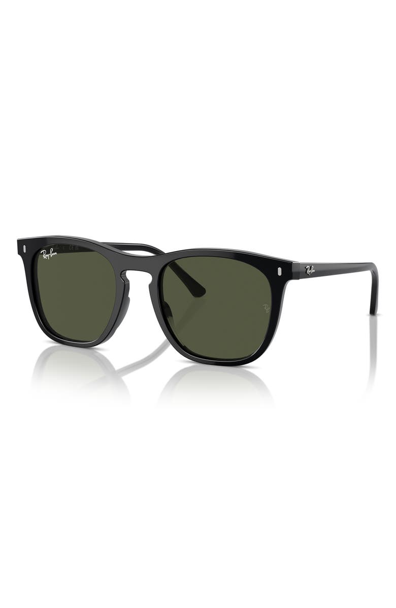 Ray-Ban 53mm Polarized Square Sunglasses, Alternate, color, Black