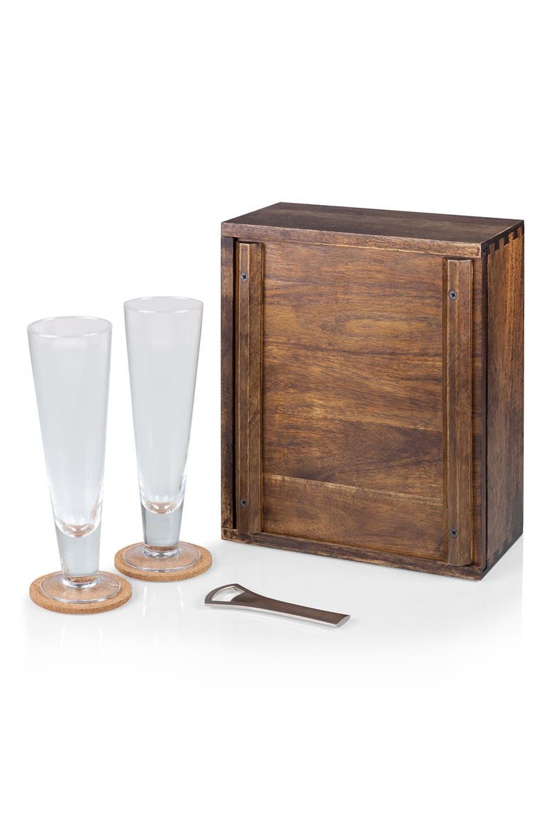 LEGACY Pilsner Glass Gift Set, Alternate, color, BROWN