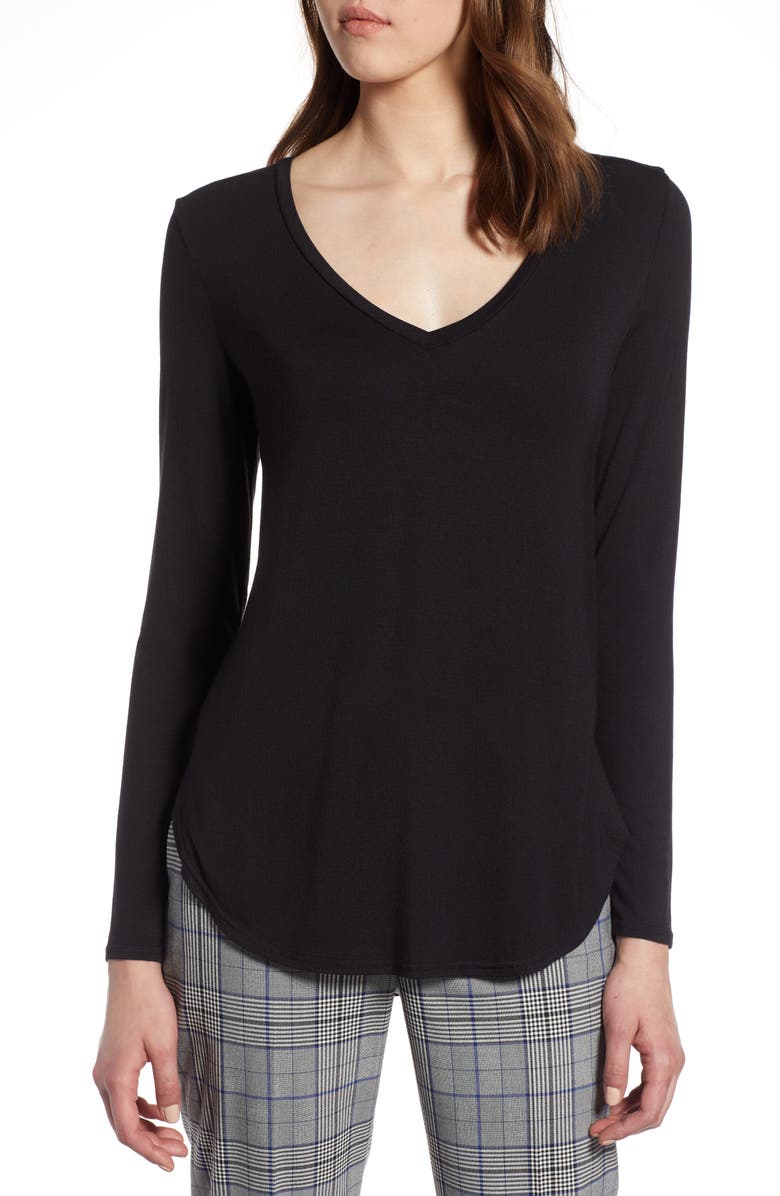 Halogen<sup>®</sup> V-Neck Tunic, Main, color, 