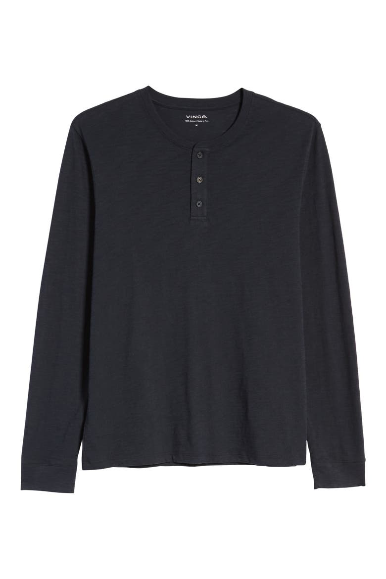 Long Sleeve Slub Henley, Alternate, color, COASTAL