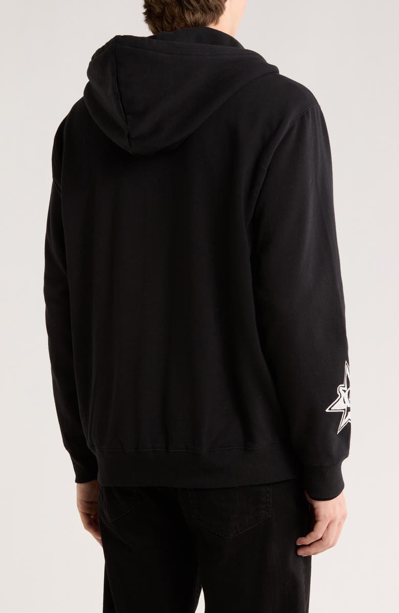 Volcom Logo Graphic Zip Hoodie, Alternate, color, Black