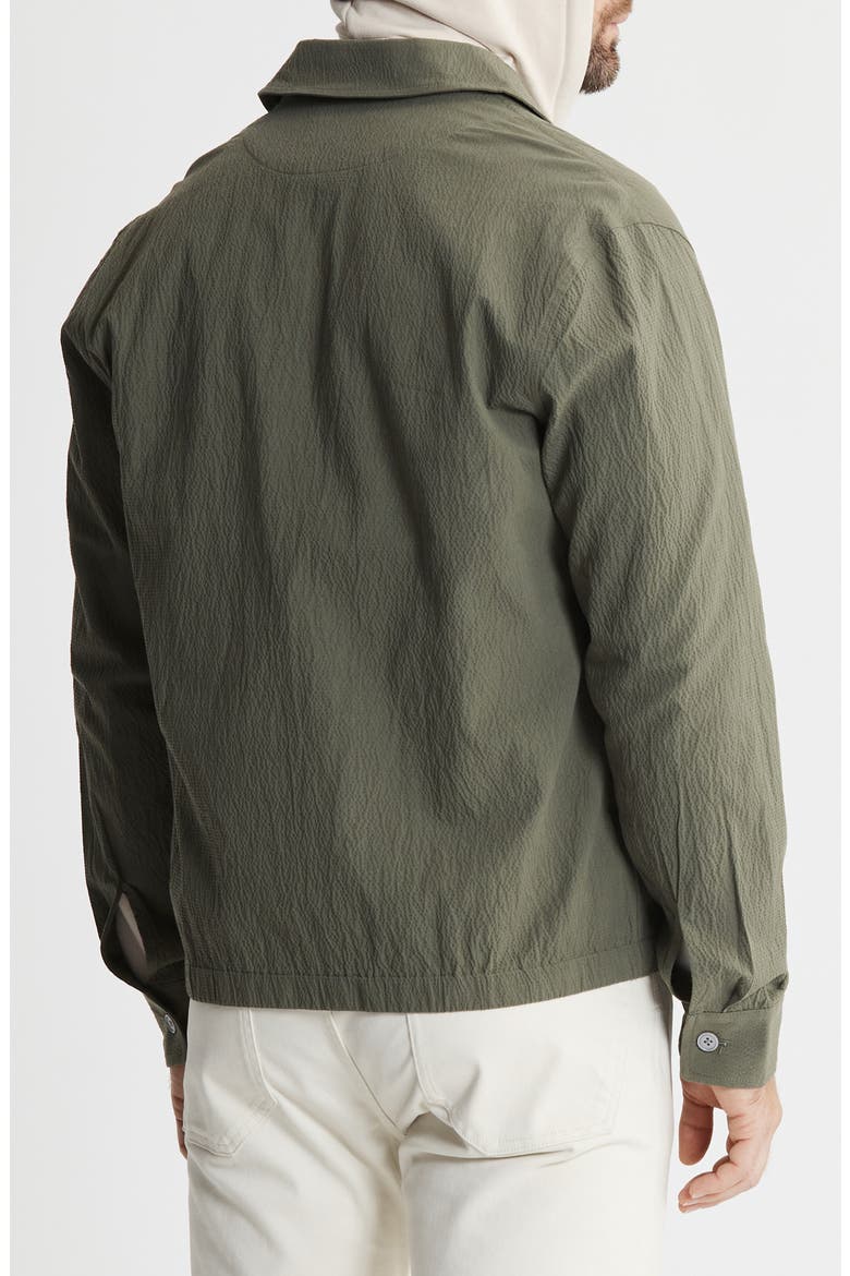 Charles Cotton & Tencel® Lyocell Blend Seersucker Zip Jacket, Alternate, color, OLIVE
