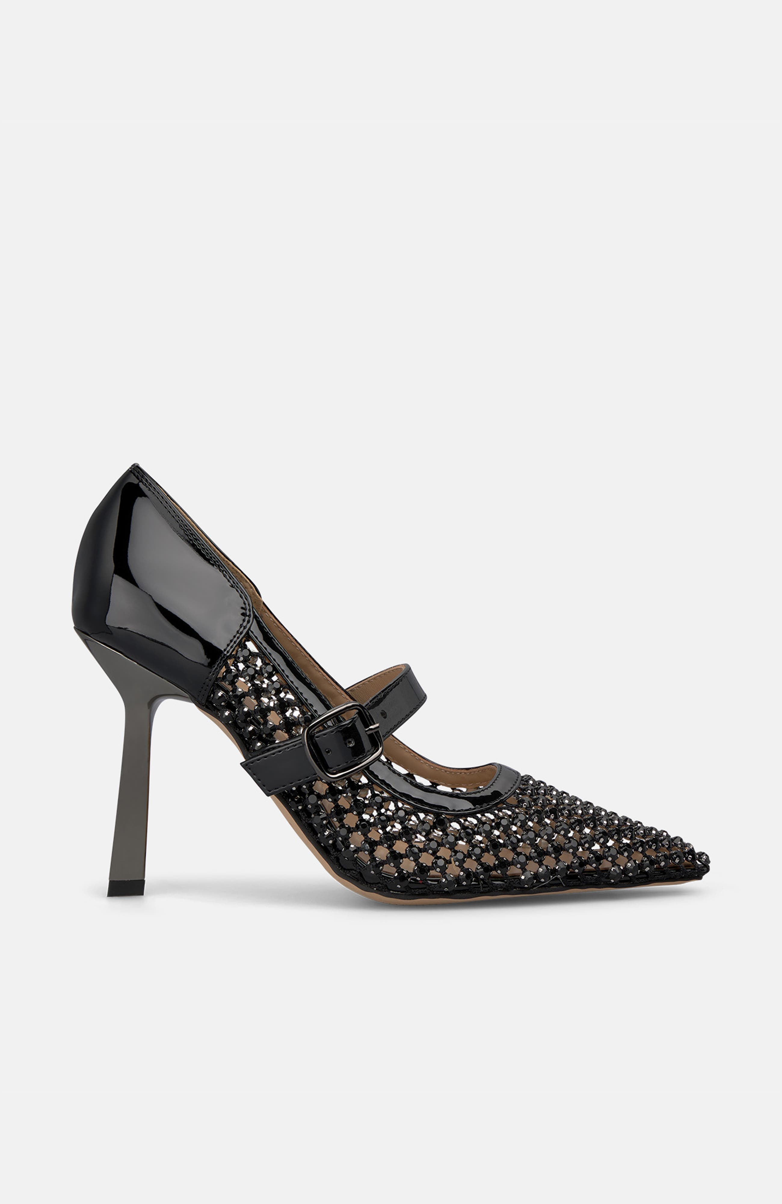 Heeled Shoes Mesh, Alternate, color, Black